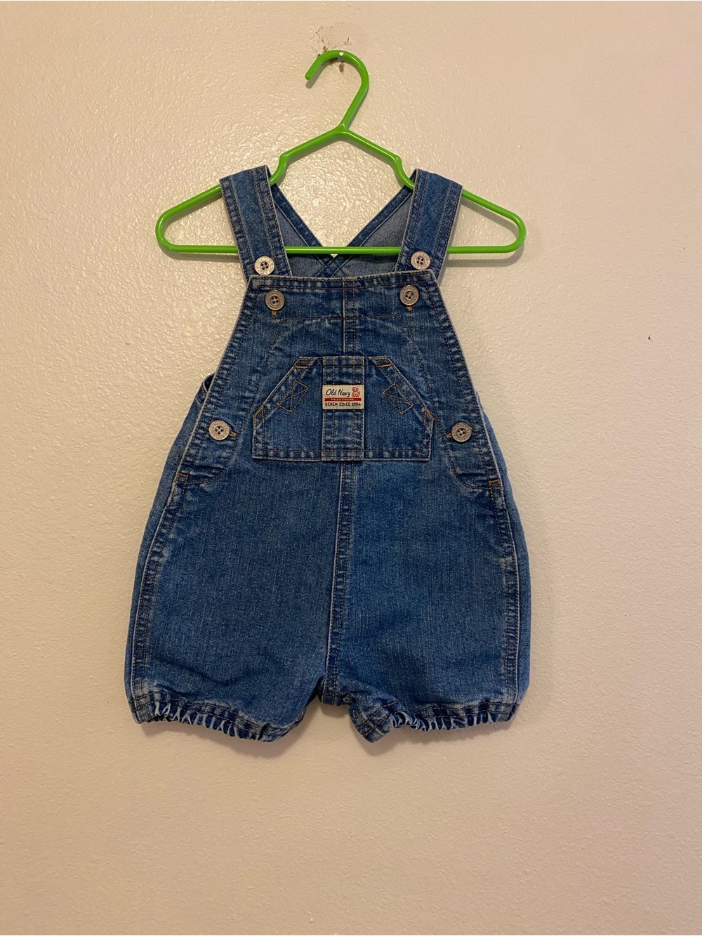 Old Navy Denim Bloomer Overalls Shortalls in Blue